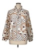 Unbranded 100% Polyester Print Ivory 3/4 Sleeve Blouse Size XL (estimated) - photo 1
