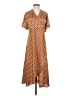Re:named 100% Polyester Polka Dots Brown Casual Dress Size S - photo 1