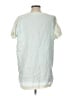 Tory Burch 100% Linen Ivory Blue Short Sleeve Blouse Size L - photo 2