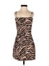 Unbranded Animal Print Tan Cocktail Dress Size S (estimated) - photo 1