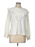 J.Crew Ivory Long Sleeve Blouse Size L - photo 1