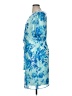 Connected Apparel 100% Polyester Print Blue Cocktail Dress Size 16 - photo 5