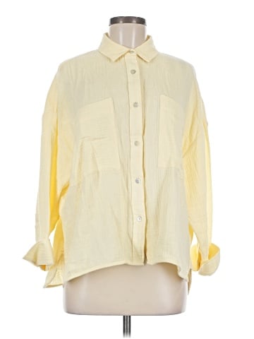 Magaschoni 3/4 Sleeve Button-Down Shirt (view 1)
