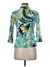 Max Mara 100% Cotton Blue 3/4 Sleeve Blouse Size 6 - photo 2