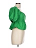 Sim & Sam Solid Green Short Sleeve Blouse Size L - photo 4