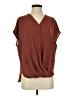 Trouve 100% Polyester Brown Short Sleeve Blouse Size S - photo 1