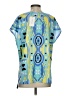 Britt Ryan 100% Polyester Blue Short Sleeve Blouse Size XS - photo 2