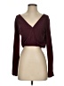 rue21 Burgundy Long Sleeve Top Size S - photo 1