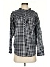 J.Crew 100% Cotton Checkered-gingham Black Long Sleeve Blouse Size 00 - photo 1