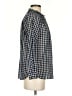 J.Crew 100% Cotton Checkered-gingham Black Long Sleeve Blouse Size 00 - photo 4