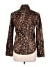 Chaps Animal Print Brown Long Sleeve Blouse Size M - photo 2