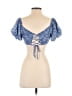 Wild Fable Blue Short Sleeve Blouse Size S - photo 2
