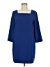 Mango 100% Polyester Solid Blue Casual Dress Size 6 - photo 1