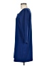 Mango 100% Polyester Solid Blue Casual Dress Size 6 - photo 5