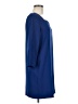 Mango 100% Polyester Solid Blue Casual Dress Size 6 - photo 4