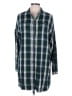 ALTERNATIVE Plaid Green Long Sleeve Button-Down Shirt Size M - photo 1