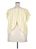Torrid Stripes Yellow Short Sleeve Blouse Size 2X Plus (2) - photo 2