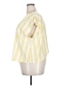 Torrid Stripes Yellow Short Sleeve Blouse Size 2X Plus (2) - photo 5