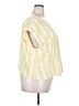 Torrid Stripes Yellow Short Sleeve Blouse Size 2X Plus (2) - photo 4
