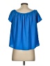 Joy Joy 100% Polyester Blue Short Sleeve Blouse Size XS - photo 2