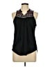 Almost Famous 100% Polyester Black Sleeveless Blouse Size L - photo 1