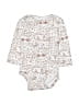 Carter's 100% Cotton Print White Long Sleeve Onesie 12-18 MO / 18 MO - photo 1