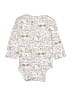 Carter's 100% Cotton Print White Long Sleeve Onesie 12-18 MO / 18 MO - photo 2