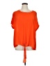 Lane Bryant 100% Polyester Orange Short Sleeve Top Size 14 - 16 Plus - photo 1