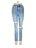 Express Hearts Blue Jeans Size 4 - photo 1