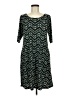 Connected Apparel Chevron-herringbone Teal Casual Dress Size 6 - photo 1