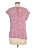 Dalia Collection 100% Rayon Pink Short Sleeve Top Size M - photo 2