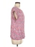 Dalia Collection 100% Rayon Pink Short Sleeve Top Size M - photo 4