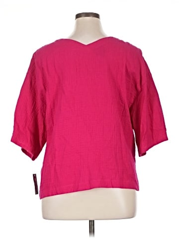 JM Collection Short Sleeve Blouse (view 2)