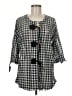 Ronnie Salloway Houndstooth Gray Coat Size M - photo 1