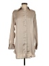H&M 100% Polyester Tan Long Sleeve Blouse Size XS - photo 1