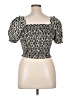 Monteau Black Short Sleeve Top Size XL - photo 2
