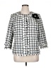 Peter Nygard 100% Acrylic Houndstooth Tweed Black White Blazer Size 14 - photo 1