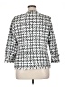 Peter Nygard 100% Acrylic Houndstooth Tweed Black White Blazer Size 14 - photo 2