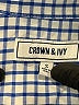 Crown & Ivy Checkered-gingham Blue Long Sleeve Button-Down Shirt Size S - photo 7