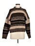 Aqua Stripes Brown Wool Pullover Sweater Size M - photo 1