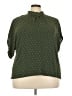 Unbranded 100% Polyester Polka Dots Green 3/4 Sleeve Blouse Size 3XL - photo 1