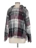 American Eagle Outfitters 100% Cotton Plaid Purple Jacket Size M - photo 1