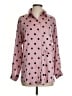 Zara Polka Dots Pink Long Sleeve Blouse Size S - photo 1