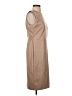 Ann Taylor 100% Polyester Solid Tan Casual Dress Size 4 - photo 4