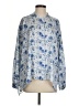 Koch 100% Polyester Paisley Blue Long Sleeve Blouse Size XS - photo 1