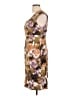 Connected Apparel Print Brown Cocktail Dress Size 12 - photo 5