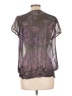 East5th 100% Polyester Purple Short Sleeve Blouse Size L - photo 2