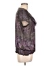 East5th 100% Polyester Purple Short Sleeve Blouse Size L - photo 4