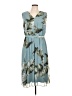 Julia Jordan 100% Polyester Tropical Teal Cocktail Dress Size 12 - photo 1