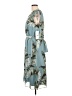 Julia Jordan 100% Polyester Tropical Teal Cocktail Dress Size 12 - photo 5